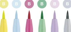 Pennset B PITT Artist Pen pastellfärger 6 färger