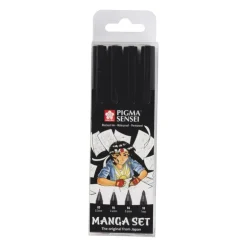 Pennset Pigma Manga Sensei 4-pack svart