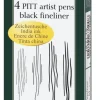 Pennset PITT Artist Pen Fineliner 4-pack svart