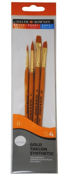 Pensel Simply Art Gold Taklon Nr.1 4-pack