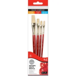 Pensel Simply Art Natural White Bristle nr1 4-pack