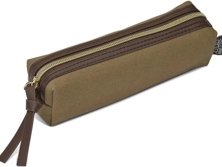 Premium pennfodral i canvas mossgrön