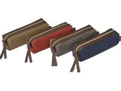 Premium pennfodral i canvas mossgrön