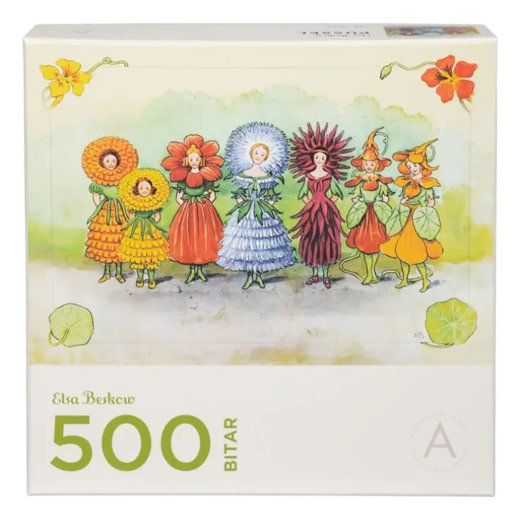 Pussel 500 bitar Elsa Beskow Blomsterflickorna
