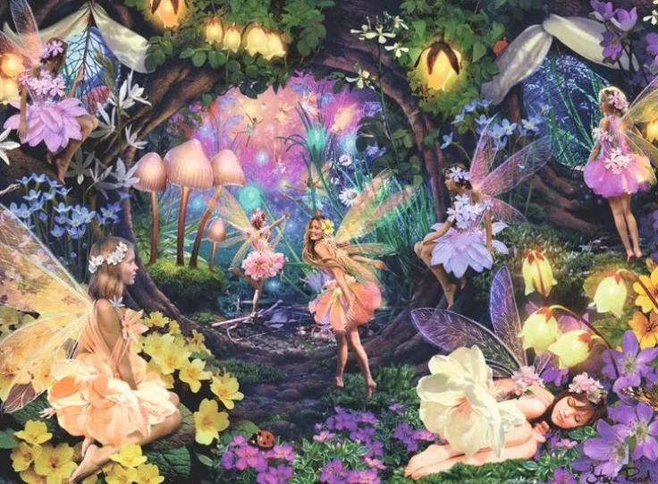 Pussel 100 bitar Fairy Garden