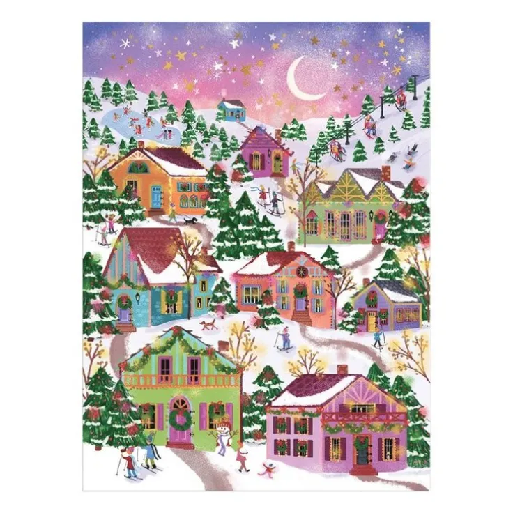 Pussel 1000 bitar folierade Snowcap Village