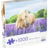 Pussel 1000 bitar Hästen med blommor