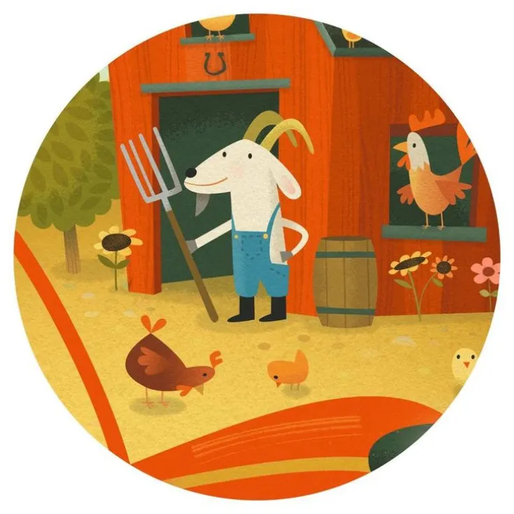 Pussel 16 bitar traktor