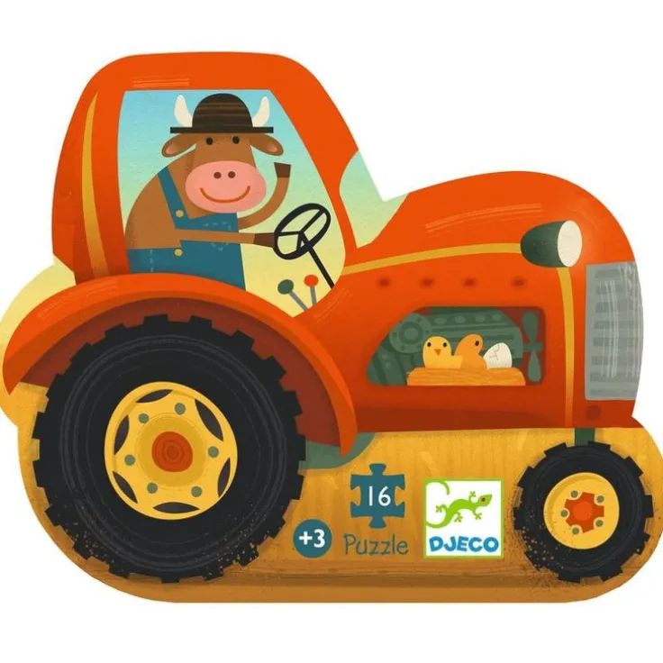 Pussel 16 bitar traktor