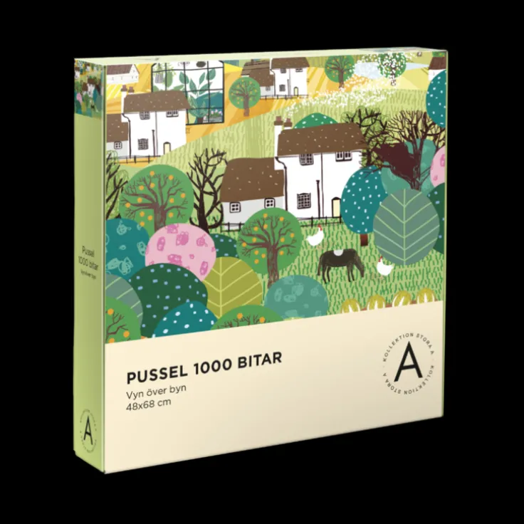 Pussel 1000 bitar Vyn över byn