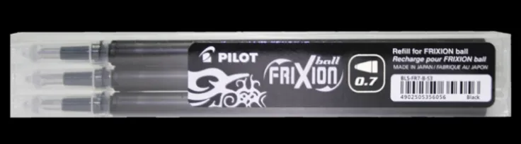Refill Frixion Ball 0,7 3-pack svart