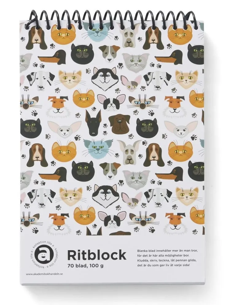 Ritblock A5 100g 70bl Katt & Hund