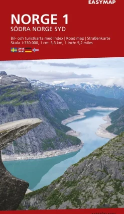 Södra Norge 1 syd EasyMap, 1:320 000