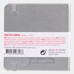 Skissbok 12x12cm Art Creation silver