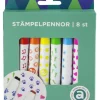 Stämpelpenna 8 färger