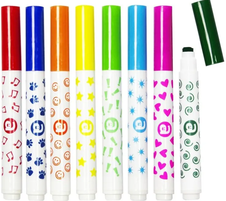 Stämpelpenna 8 färger