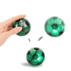 Studsboll med ljus - fotboll Ø 6,3cm