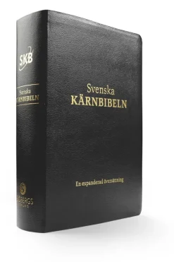 Svenska Kärnbibeln - helbibel, svart cabraskinn