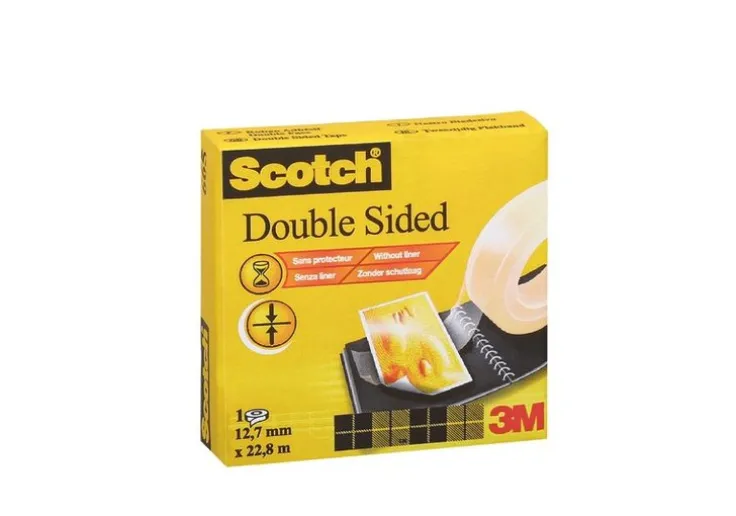 Tejp Scotch dubbelhäftande 22,8m x 12,7mm transparent