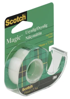 Tejp Scotch Magic med hållare 7,5m x 19mm transparent