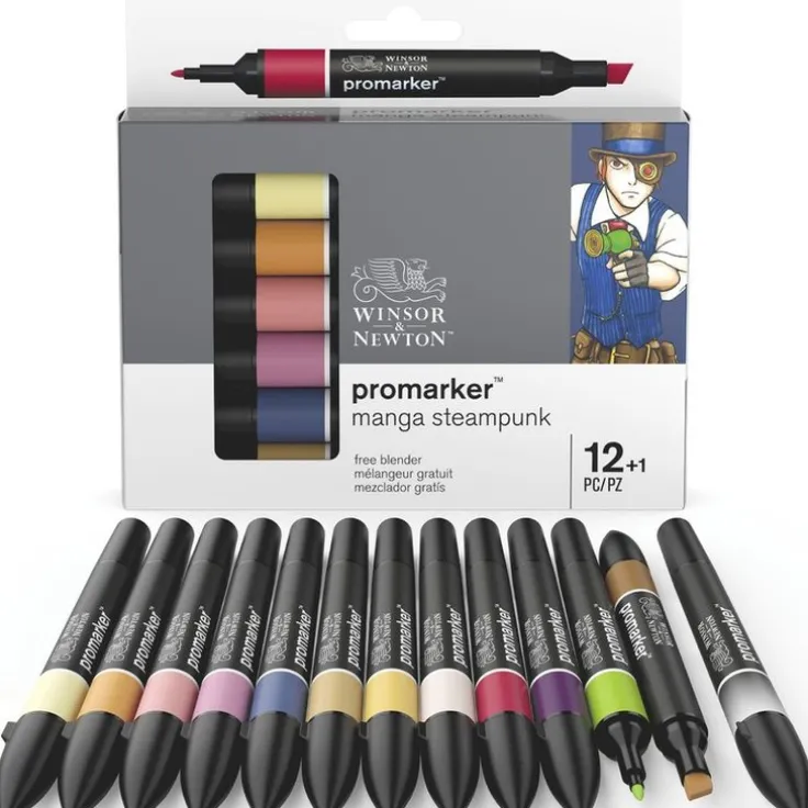 Tuschpenna Promarker 12+1 Manga Steampunk