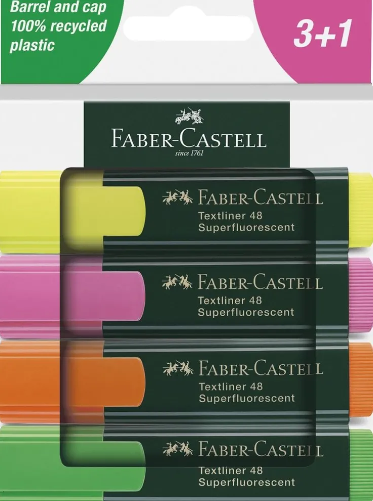 Överstrykningspenna Textliner 48 - 4 färger