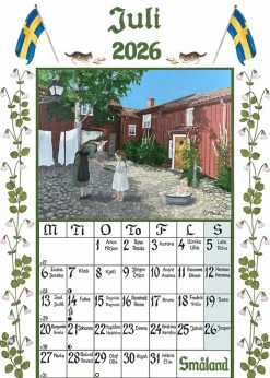 Väggkalender 2026 A3 Sverigealmanackan