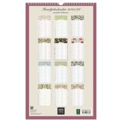 Väggkalender 2025-2026 familj Graphic Romance