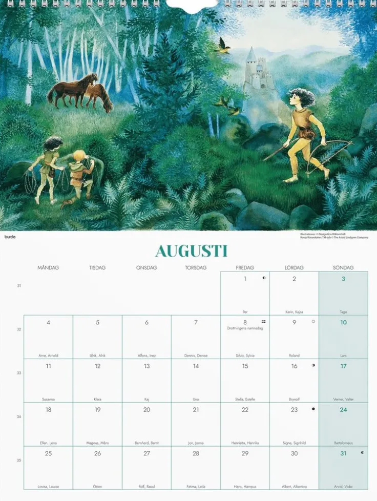 Väggkalender 2025 Ilon Wikland