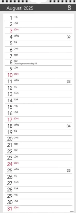 Väggkalender 2025 Lilla Miljökalendern Elegant