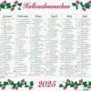 Väggkalender 2025 Stora Hallonalmanackan