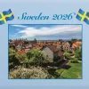 Väggkalender 2026 Sweden med kuvert