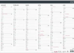 Väggkalender 2025 Väggblad Elegant 420x297mm