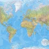 Världen väggkarta LAMINERAD i papptub,1:30m, Kartförlaget