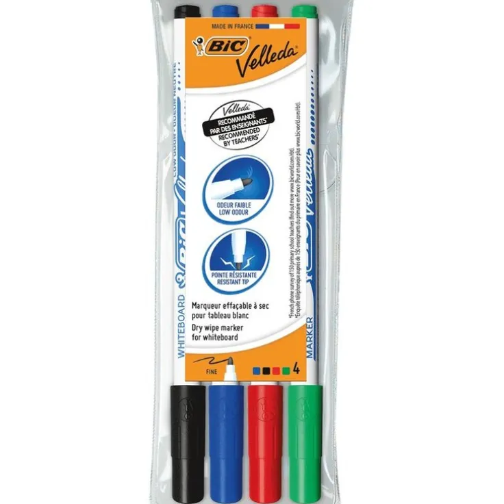 Whiteboardpenna Bic Velleda 4 färger